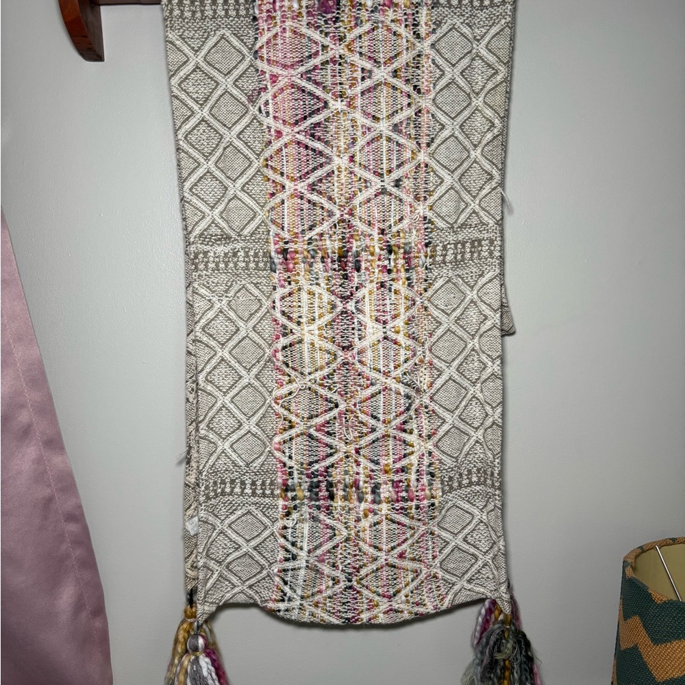 Marketplace Colorful Geometric Woven Table Runner